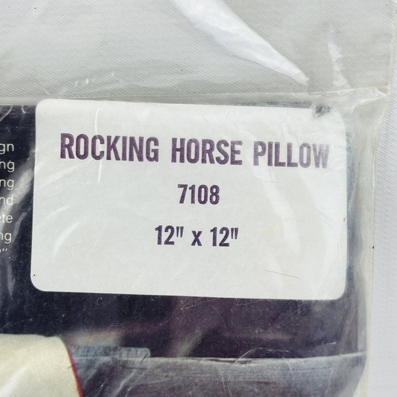 Cathy Needlecraft #7108 Rocking Horse Quilted Pillow Kit 12x12 Toy Pillows - Picture 2 of 6